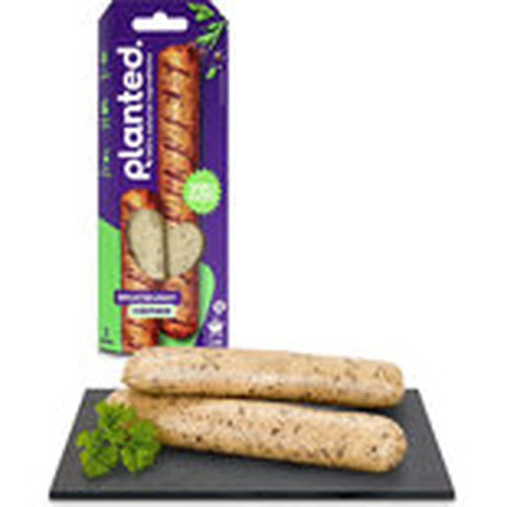 Planted vegan alternative to bratwurst (herbs)