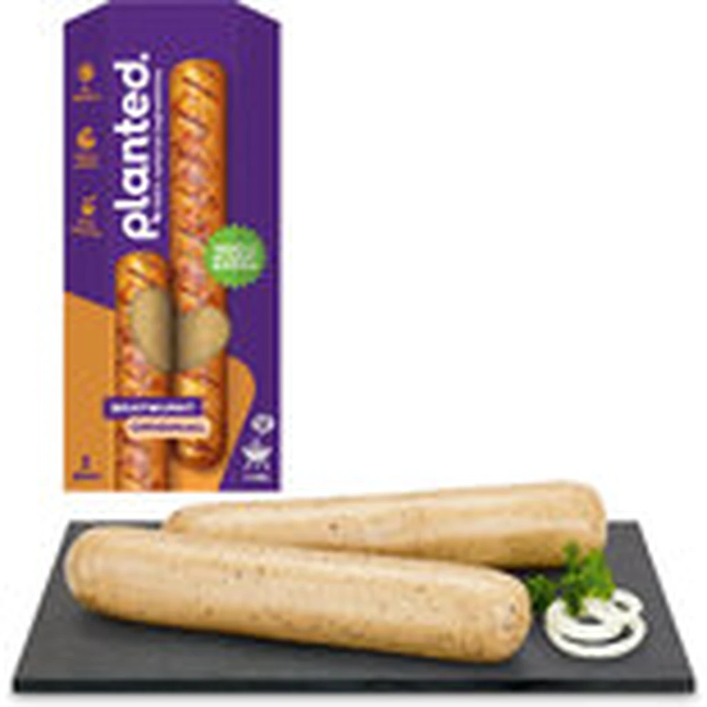 Planted vegan bratwurst alternative (original)