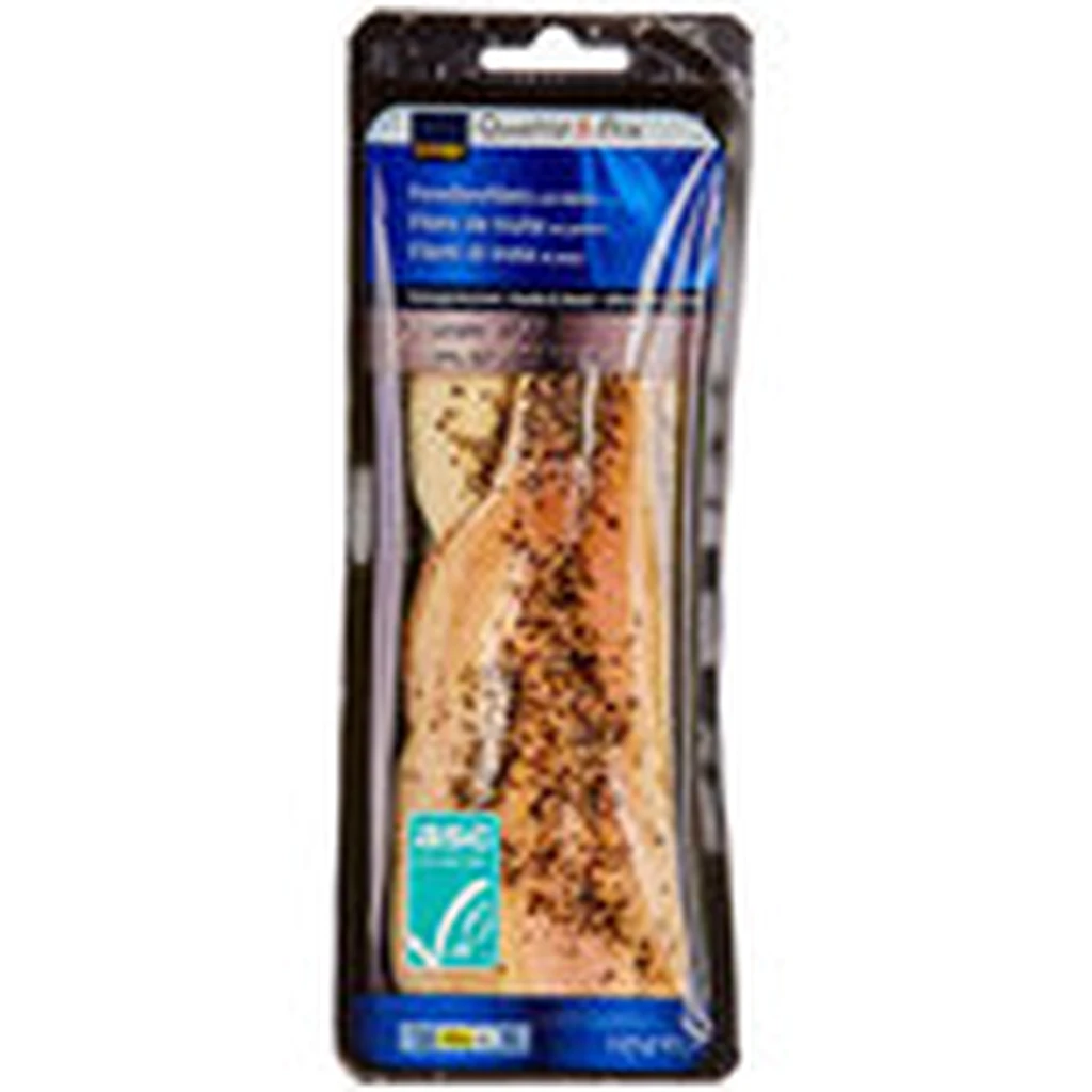 Pepper smoked trout filet ASC