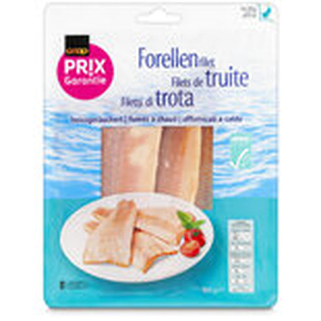 Prix Garantie ASC smoked trout fillets